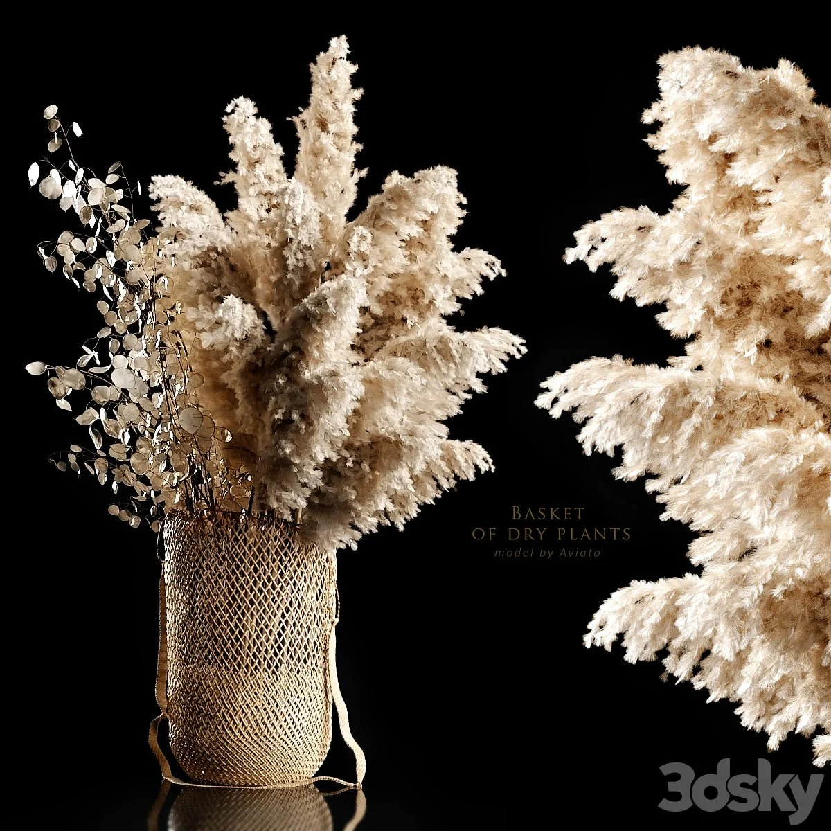 Basket of dry plants